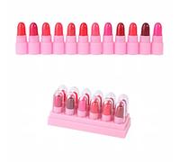 Ink 22 Cosmetic Vegan Lipgloss Kits Long Lasting Moisturizing Mini Lip Gloss Vintage Lipstick Set A Box Of 12 Cartoon Mini Sample Lipstick Suit Portable Lipstick Long Lasting