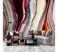 Ink Abstract Graffiti Art Colour Line 3D Wallpaper Silky Texture Home Study Office Grey Dining Room Sofa Bedroom Living Room TV Backdrop-200cm×140cm