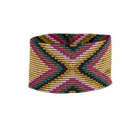 INK + ALLOY Beaded Cuff Bracelets for Women, Brooklyn Luxe Seed Bead Stretch Boho Bracelet, Handmade Jewelry for the Modern Bohemian, 1.5-Inch Width, One Size, Glass, no gemstone