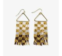 INK+ALLOY Beaded Earrings for Women Dangling, Paige Luxe Seed Bead Fringe Boho Earrings, Hypoallergenic Handmade Jewelry for the Modern Bohemian (Mixed Metallic)