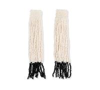INK+ALLOY Boho Beaded Earrings for Women Dangling, Ila Colorblock Luxe Seed Bead Fringe Statement Earrings, Handmade Jewelry for the Modern Bohemian, 3.25-Inch Length, Glass, No Gemstone