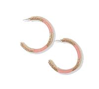 INK + ALLOY Boho Hoop Earrings for Women, Hannah Gold Colorblock Open Sequin Hoop Earrings, Handmade Jewelry for the Modern Bohemian, 1.75-Inch, L, Plastic, No Gemstone