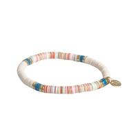 INK + ALLOY Boho Stackable Bracelets for Women, Grace Sequin Stretch Stacking Bracelet with Circle Charm, Handmade Jewelry for the Modern Bohemian, One Size, Plastic, no gemstone