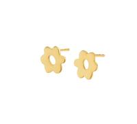 INK+ALLOY Boho Stud Earrings for Women, Alice 18k Gold Plated Post Earrings for Women, Hypoallergenic Handmade Jewelry for Women (Gold), Brass, No Gemstone