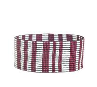 INK + ALLOY Game Day Striped Cuff Bracelets for Women, Beaded Stretch Bracelet for Football Gameday Outfits, Handmade Jewelry for College Students, Teachers, Football Moms, 1-Inch W, One Size, Glass