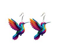 Ink And Alloy 2D Bird Pendant Earrings | Perfect Accessory For Everyday Wear And Casual Looks (A, One Size)