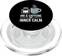 Ink And Caffeine Writing Coffee Mental Health PopSockets PopGrip for MagSafe