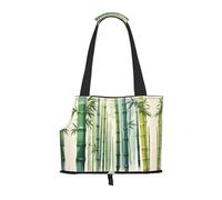 Ink Bamboo Printed pet Shoulder Bag, Suitable for Small Dogs and Cats, Shopping and Travel Dual-Purpose Bag