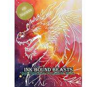 Ink Bound Beasts: Ink Tracing Coloring Book