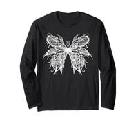 Ink Butterfly Nature Vintage Aesthetic Artwork Long Sleeve T-Shirt