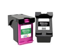 Ink Cartridge 653XL For DeskJet Plus Ink Advantage 6000 6075 6475 Printers(2 Pcs)