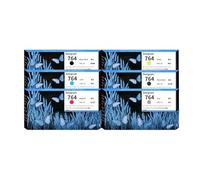 Ink cartridge, 764 764XL Ink Cartridge ，Compatible For HP Designjet T3500 Printer C1Q13A C1Q14A C1Q15A C1Q16A C1Q17A C1Q18A,for parts(764-1Set-High-end)