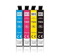 Ink Cartridge Compatible For T 503XL T503 XL Full Use 503 XP 5200 5205 WF 2960DWF WF-2965DWF WorkForce Printer(4 Pcs (1set))