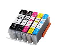 Ink Cartridge, Compatible with Canon, P-GI-570XL CLI-571XL | PIXMA MG5750, MG6850, MG7750, TS5050, TS6050, TS8050, TS9050(1SET)