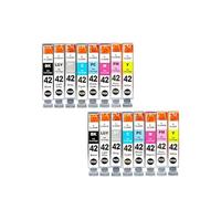 Ink Cartridge, Compatible With Canon, Pro-100 Pro-100S CLI-42 | BK LGY GY C M Y PC PM ink cartridge for printer(2 SET 16 Colors)