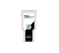 Ink Cartridge Compatible With DesignJet T3500 Printer Pigment Dye Based Full Set Vivid Colors Plug And Play(HP764 -MBK- 300ML)
