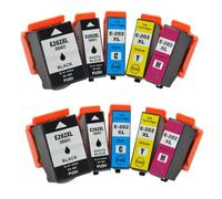 Ink Cartridge, Compatible with Epson, 202XL XP-6000 XP-6005 | E202XL, XP-6100 XP-6105, black PGBlack magenta cyan yellow(2set)