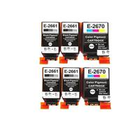 Ink Cartridge Compatible With Epson T2661 T2670 266 T266 267 T267 Premium Color WorkForce WF-100W WF-110W Printer(4BK 2C)