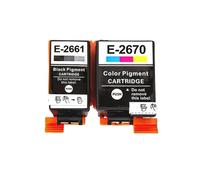 Ink Cartridge Compatible With Epson T2661 T2670 266 T266 267 T267 Premium Color WorkForce WF-100W WF-110W Printer(1BK 1C)