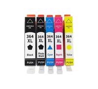 Ink Cartridge, Compatible with HP, 364XL 364 XL 5510 | 5515 6510 B010a B109a B209a 3070A, dye ink, with chip, printer cartridge(1 SET 5PCS)
