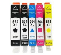 Ink Cartridge, Compatible with HP, 564XL 546XL D5445 D5460 | D5463 D5468 C5324 C5370 C5373 C309a, CB316 CB317 CB318 CB319, with chip(1 Set (5Pcs))