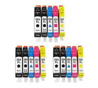 Ink Cartridge, Compatible with HP, 564XL 546XL D5445 D5460 | D5463 D5468 C5324 C5370 C5373 C309a, CB316 CB317 CB318 CB319, with chip(3 Set (15Pcs))