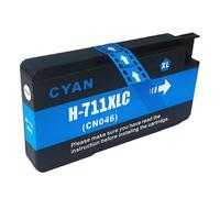 Ink Cartridge, Compatible with HP, 711 CZ130A CZ131A T120 | CZ132A CZ133A T520, BK 80ml, CMY 30ml, for DesignJet printer(Cyan)