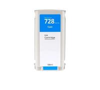 Ink Cartridge, Compatible with HP, 728 for T730 T830 | Black Cyan Magenta Yellow, 300ml and 130ml, for large format printing(1 PCS 728-C 130ML)