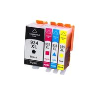 Ink Cartridge, Compatible with HP, 934XL 935XL 934 935 | XL, HP934, Officejet Pro 6812 6830 6815 6835 6230 6820 6220, black cyan magenta yellow, with chip(1set 4pcs)