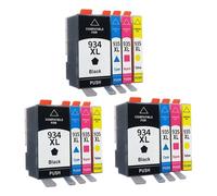 Ink Cartridge, Compatible with HP, 934XL 935XL | Officejet 6812 6815 Pro 6830 6835 6230, Black 55ml, Colors 15ml each, Approx. 350 pages(3 SET)