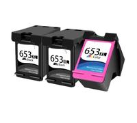 Ink Cartridge For 653 653 XL Works With DeskJet Ink Advantage 6075 6475 Printers(3pcs)