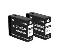 Ink Cartridge PGI2100 XL For MAXIFY IB4010 IB4110 MB5110 MB5310 MB5410 Printers 2Pcs(Black)
