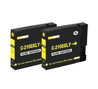Ink Cartridge PGI2100 XL For MAXIFY IB4010 IB4110 MB5110 MB5310 MB5410 Printers 2Pcs(Yellow)