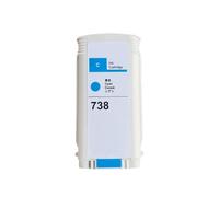 Ink Cartridge Tank 498N8A 676M6A 676M7A 676M8A 130ML With Pigment Ink Compatible With HP Designjet T738 T850 T950 Printer(Cyan)