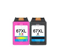 Ink Cartridges Replacement For 67 67XL Works With DeskJet 2700 2700e 2755e 2755 4155e 4155 Printers(1 Set)