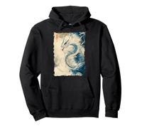 Ink Dragon Asian Art Mythical Beast Pullover Hoodie