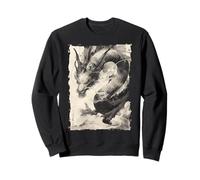 Ink Dragon Asian Art Mythical Beast Sweatshirt