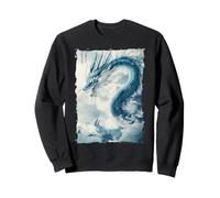 Ink Dragon Asian Art Mythical Beast Sweatshirt