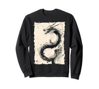 Ink Dragon Asian Art Mythical Beast Sweatshirt