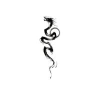 Ink Dragon Herbal Tattoo Sticker Chinese Ink Style Blue Dragon Waterproof Male Persistent Female Sticker