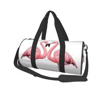 (Ink Flamingos) Print Round Large Travel Bag - Multi-Compartment Organizer Lightweight for Trips & Sports