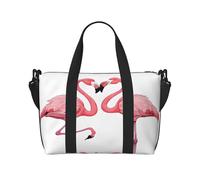 (Ink Flamingos) Waterproof Lightweight Hand Travel Bag - Large Carry-On for 3-5 Day Trips | Air Travel, Sports, Weekend Use | Men & Women (1-Pack)