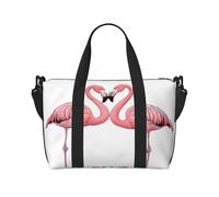 (Ink Flamingos) Waterproof Lightweight Hand Travel Bag - Large Carry-On for 3-5 Day Trips | Air Travel, Sports, Weekend Use | Men & Women (1-Pack)
