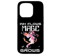 Ink Flows Magic Grows Anime Art Style Design Case for iPhone 15 Pro