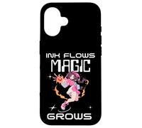 Ink Flows Magic Grows Anime Art Style Design Case for iPhone 16