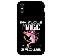 Ink Flows Magic Grows Anime Art Style Design Case for iPhone X/XS
