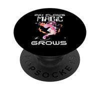 Ink Flows Magic Grows Anime Art Style Design PopSockets Adhesive PopGrip
