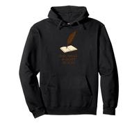 Ink, Ideas, and Quiet Places - Quill Pen Book Pullover Hoodie