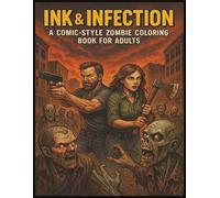 Ink & Infection: A Comic-Style Zombie Coloring Book for Adults | Horror, Apocalypse, and Survival Scenes in Black & White Line Art