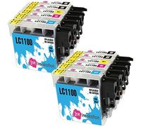 Ink Inspiration® Replacement for Brother LC1100 Ink Cartridges 10-Pack, Use with Brother DCP-145C 165C 195C 197C 375CW 385C 395CN 585CW 6690CW MFC-250C 290C 490CW 5490CN 5890CN 5895CW 6490CW 990CW